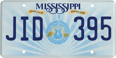MS license plate JID395
