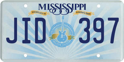 MS license plate JID397