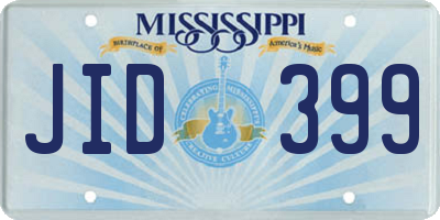 MS license plate JID399