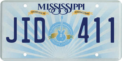 MS license plate JID411