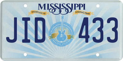 MS license plate JID433