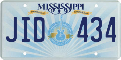 MS license plate JID434