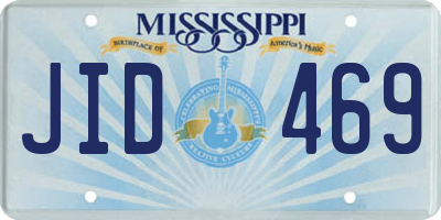 MS license plate JID469