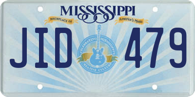 MS license plate JID479