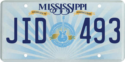 MS license plate JID493