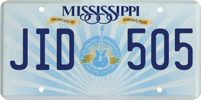 MS license plate JID505