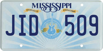 MS license plate JID509