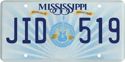 MS license plate JID519
