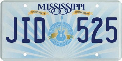 MS license plate JID525
