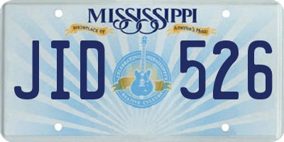 MS license plate JID526