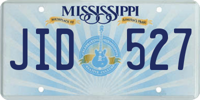 MS license plate JID527