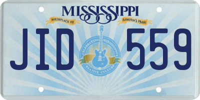 MS license plate JID559