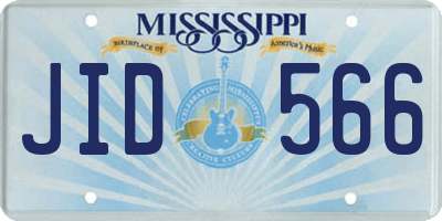 MS license plate JID566