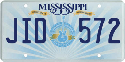 MS license plate JID572