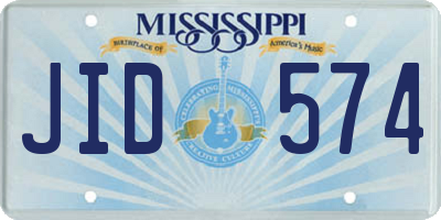 MS license plate JID574