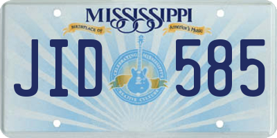 MS license plate JID585