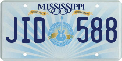 MS license plate JID588