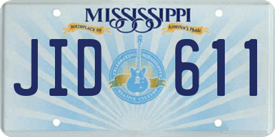 MS license plate JID611