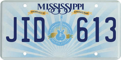 MS license plate JID613