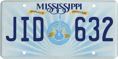 MS license plate JID632
