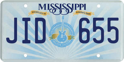 MS license plate JID655