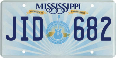 MS license plate JID682