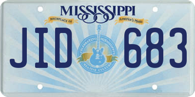 MS license plate JID683