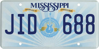 MS license plate JID688