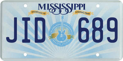 MS license plate JID689