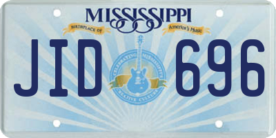 MS license plate JID696