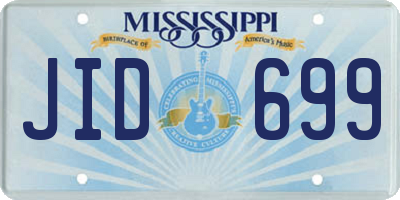 MS license plate JID699