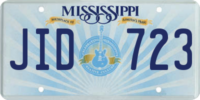 MS license plate JID723