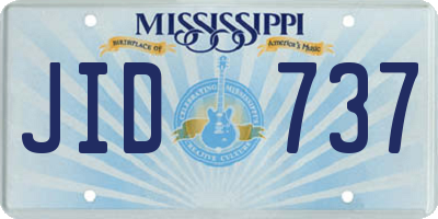 MS license plate JID737