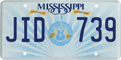 MS license plate JID739