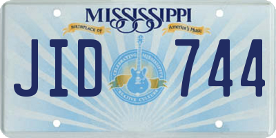 MS license plate JID744