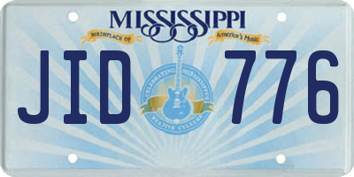 MS license plate JID776