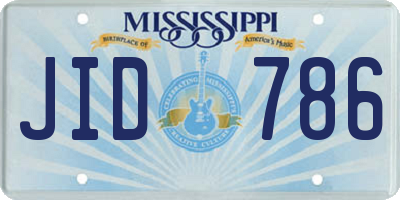MS license plate JID786
