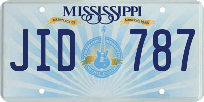 MS license plate JID787