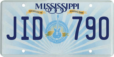 MS license plate JID790