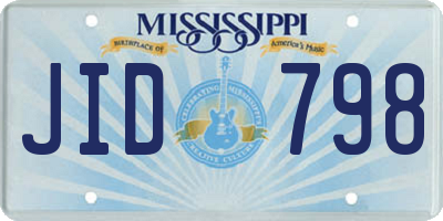 MS license plate JID798