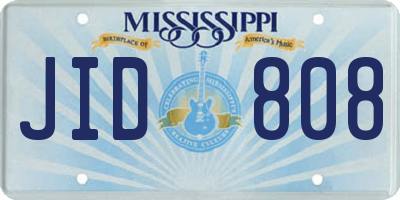 MS license plate JID808