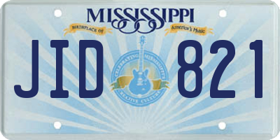 MS license plate JID821