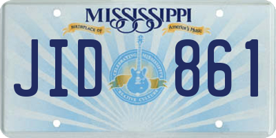 MS license plate JID861
