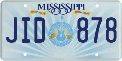 MS license plate JID878