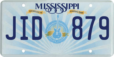 MS license plate JID879