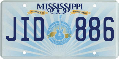 MS license plate JID886