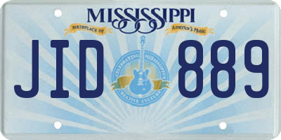 MS license plate JID889