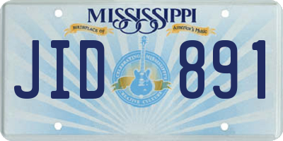MS license plate JID891