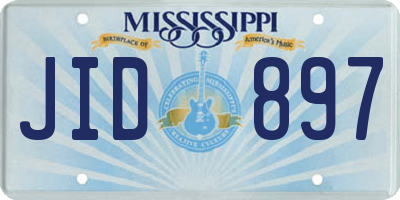 MS license plate JID897