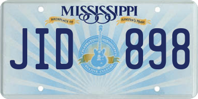 MS license plate JID898